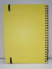Yellow Color PVC Hard Cover Spiral Notebook Printing For Promotional Gift